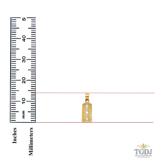 14K Yellow gold  Keyhole Pendant - Picture 3 of 4